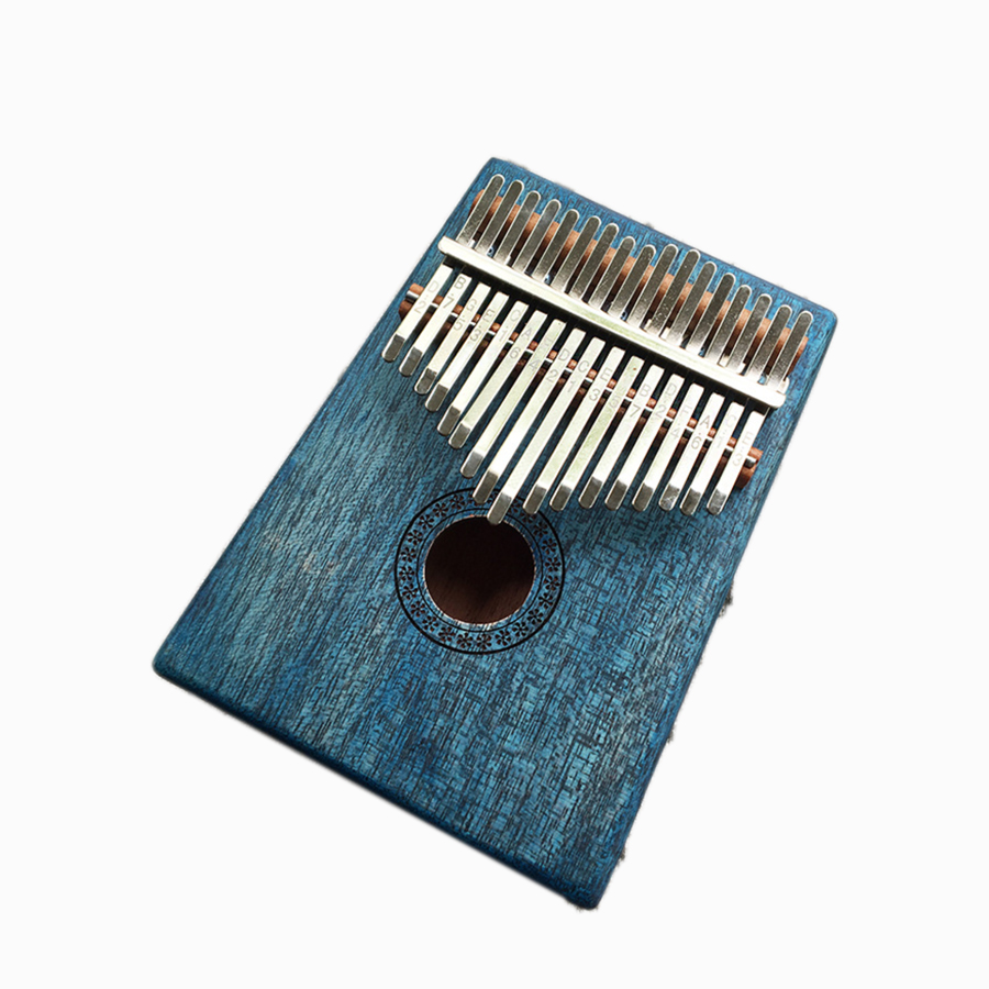 Đàn Kalimba Woim cao cấp 17 phím, Thumb Piano 17 keys - Gỗ vintage xanh dương