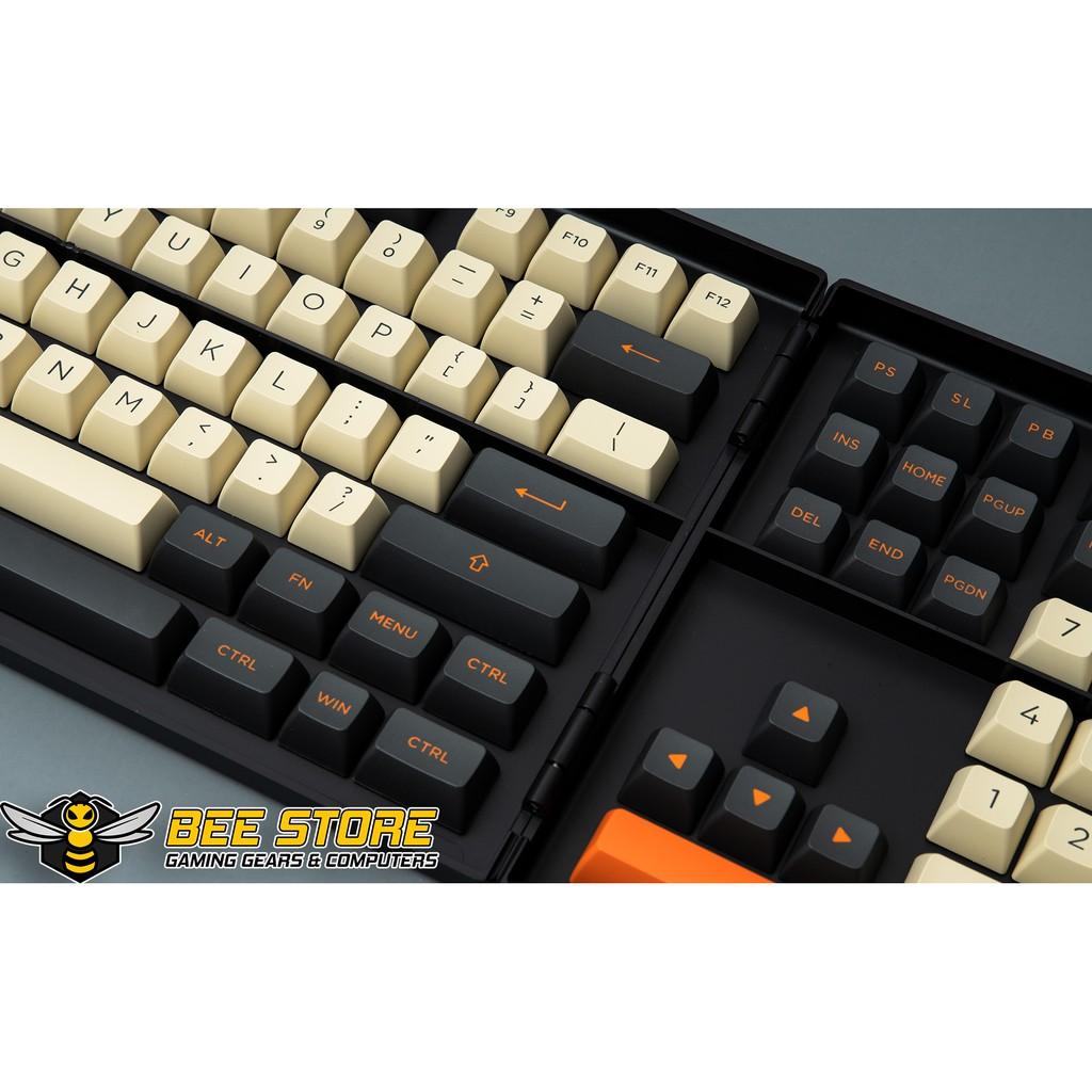 Bộ keycap chính hãng AKKO - Carbon Retro (PBT DoubleShot / ASA profile / 158 nút)