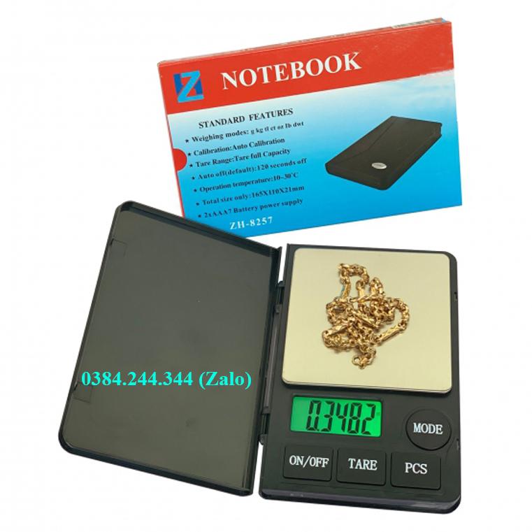 Cân mini bỏ túi điện tử Notebook, Mức cân tối đa 1kg, Độ chia 0.01g, tiện lợi dùng trong học tập, thí nghiệm, cân vàng