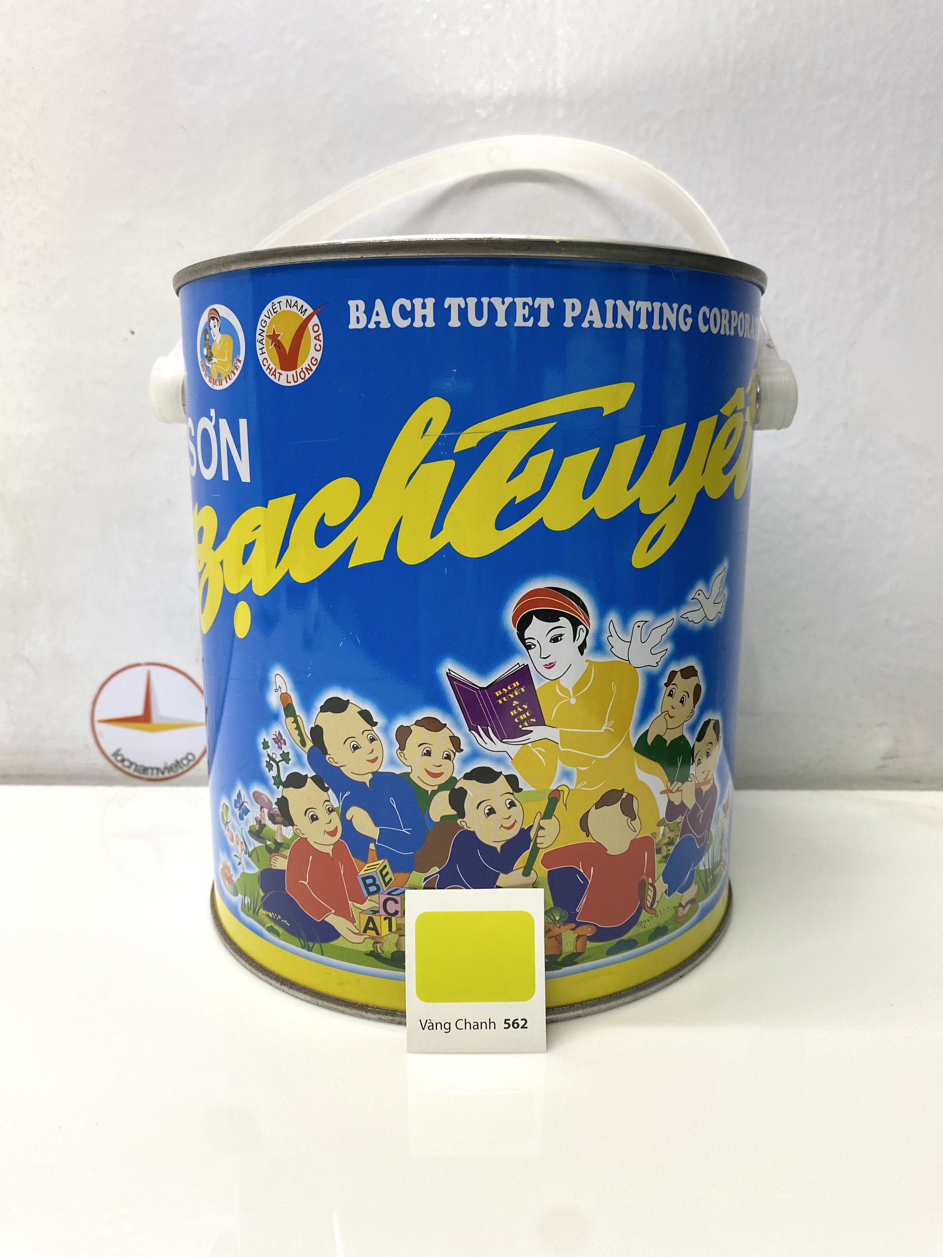 Sơn dầu Bạch Tuyết màu vàng chanh 562 3kg