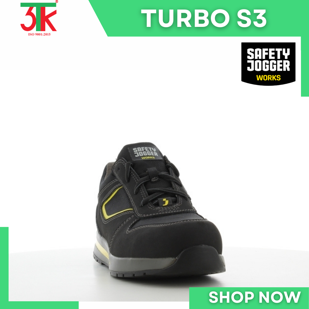 Giày bảo hộ lao động Safety Jogger Turbo S3 thấp cổ siêu nhẹ thoáng khí chống tĩnh điện, chịu nhiệt 300 độ C