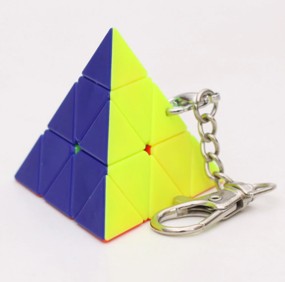 Móc Khóa Rubik QiYi Pyraminx Rubic Tam Giác Stickerless