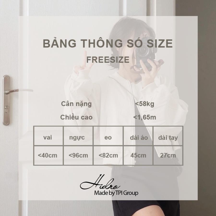 Áo bomber kaki dáng ngắn tay dài áo khoác croptop phong cách thể thao Hidroshop68 - Thời trang Hidro
