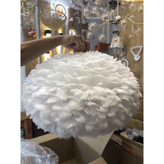 Đèn thả lông trắng, đèn thả trần, đèn trang trí, đèn trần, đèn trang trí bar, đèn decor