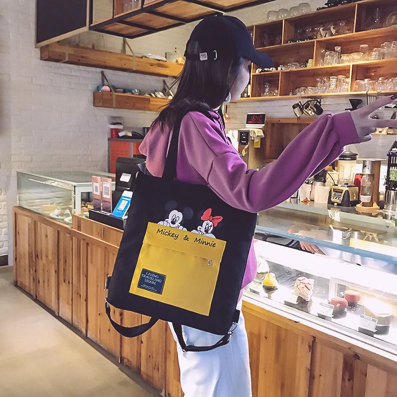 2020NewinsNet Red Canvas Bag Female Student Korean Style Messenger Bag Harajuku Style All-match Large Capacity Handbag