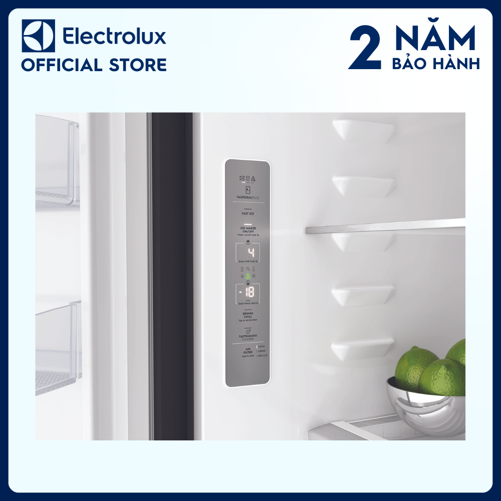 Tủ lạnh 4 cánh Electrolux 562L UltimateTaste 700 - Đen nhám, Ngăn đông mềm cao cấp, Lấy nước ngoài tiện lợi [Hàng chính hãng]