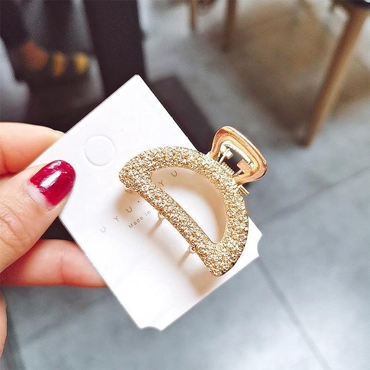 Kẹp Tóc Nữ Hàn Quốc Càng Cua Kim Loại Mạ Vàng Sang Trọng, Cặp Tóc Nữ Tinh Tế Thu Hút Dễ Phối Đồ