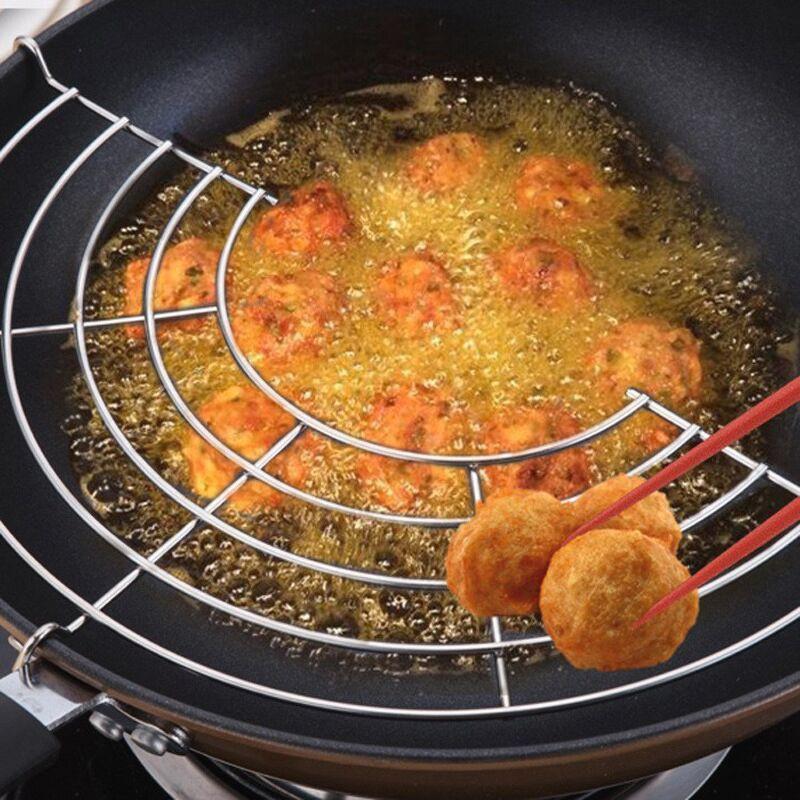 Vỉ Gác Chảo Chiên Đồ Ăn Bằng Inox Thông Minh 28cm