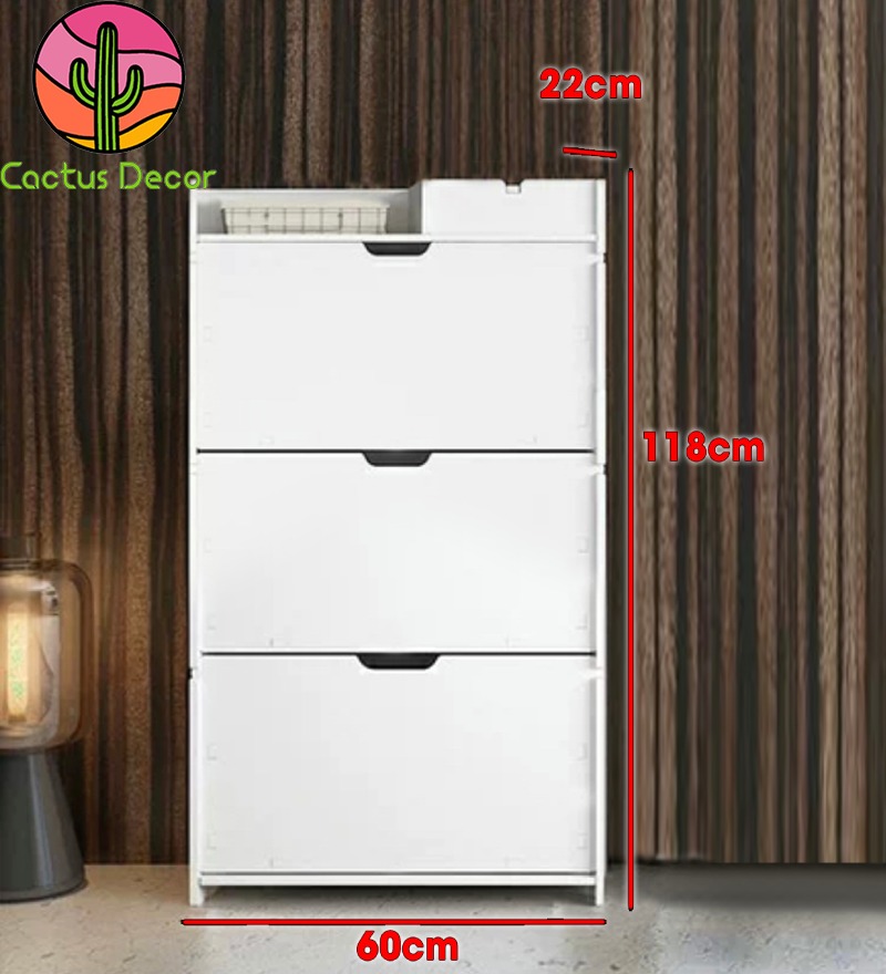 Tủ giày dép thông minh 3 tầng 2 ngăn Chống Nước, Chịu Lực Tốt