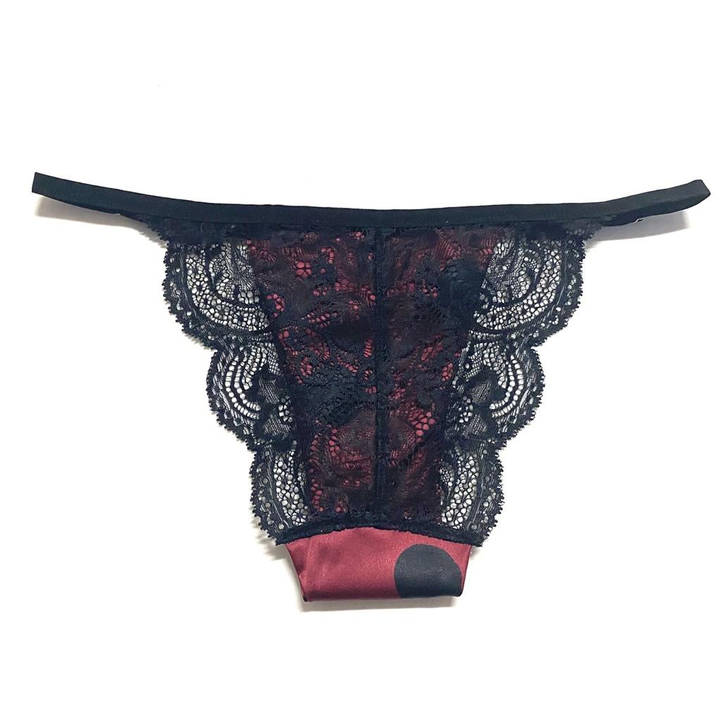HISEXY Set Đồ Lót Bralette Họa Tiết Bi Lụa Satin Cao Cấp Thiết Kế Gọng Mỏng Kiểu quần V