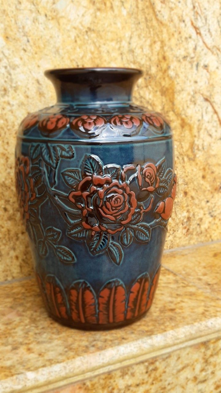 Bình hoa gốm sành H36Cm