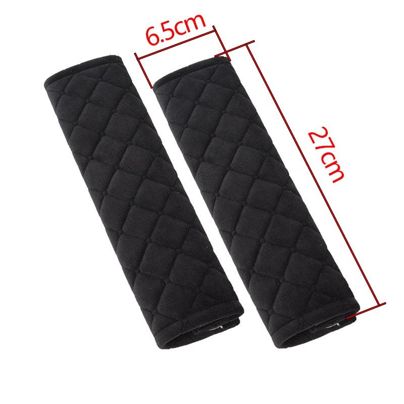 Set 2 vỏ bọc đệm dây đai an toàn xe hơi bằng vải bông mềm mại giữ ấm bảo vệ vai cho bé