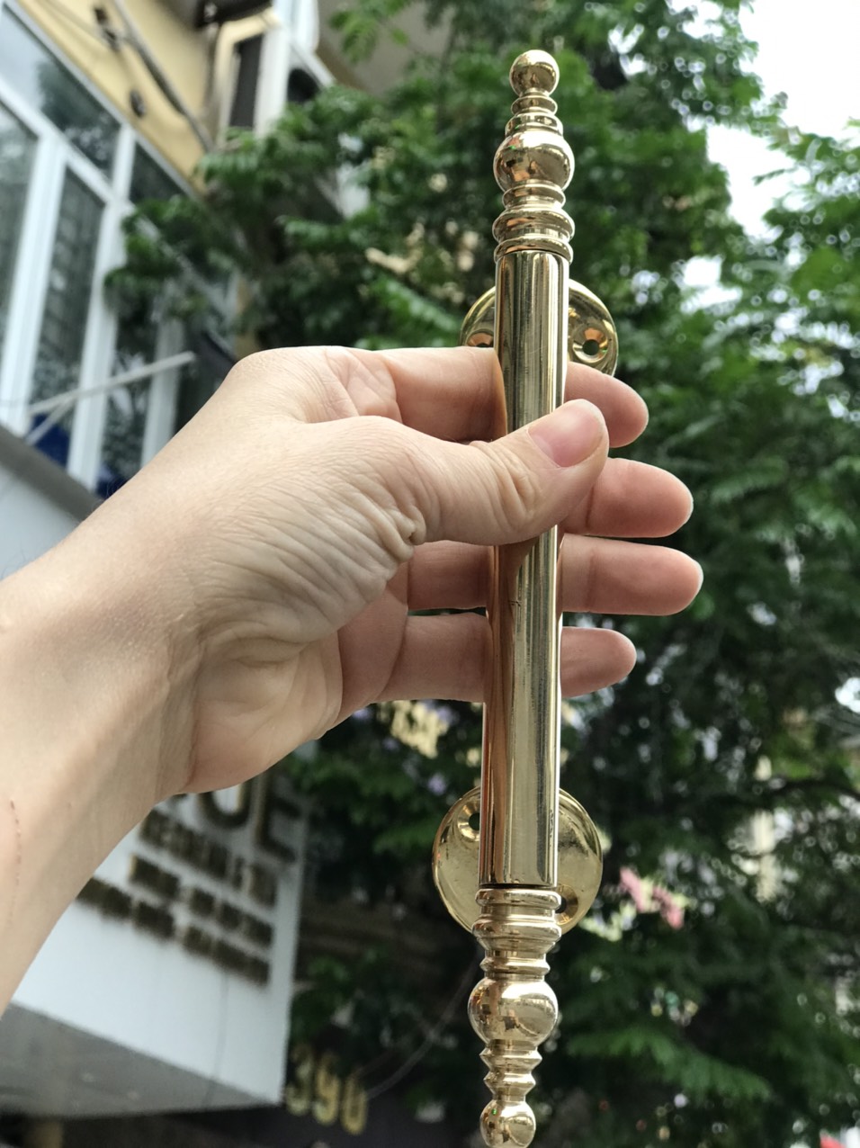 Bộ hai tay nắm cửa gỗ, tủ gỗ bằng chất liệu đồng đúc đặc ĐB 22cm