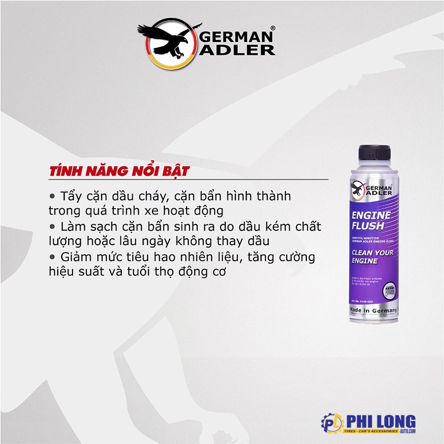 Dung dịch vệ sinh hệ thống khí thải GERMAN ADLER ENGINE FLUSH