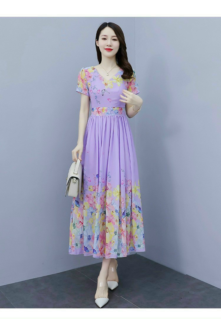 ĐẦM XÒE VOAN HOA TÍM