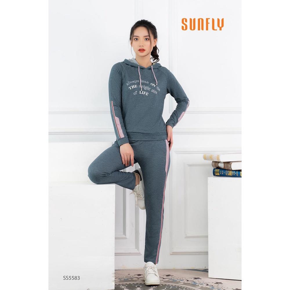 SS5583 BỘ THỂ THAO COTTON CÓ MŨ ÁO DÀI QUẦN DÀI