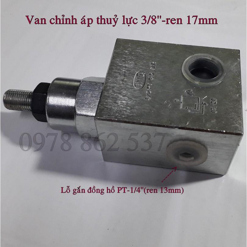 Van chỉnh áp thủy lực 3/8''-ren 17mm