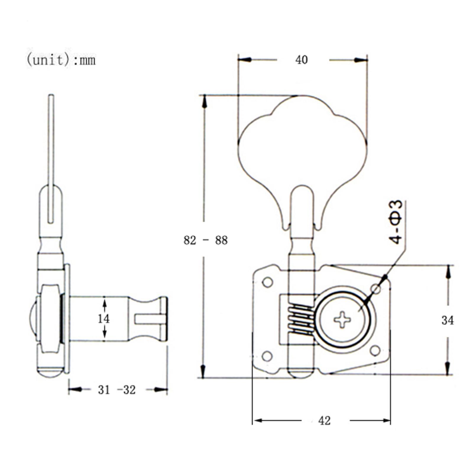 Electric Bass Guitar Opened Tuning Pegs Tuner Machine Heads Tuning Keys Buttons Guitar Parts Machine Head Tuner