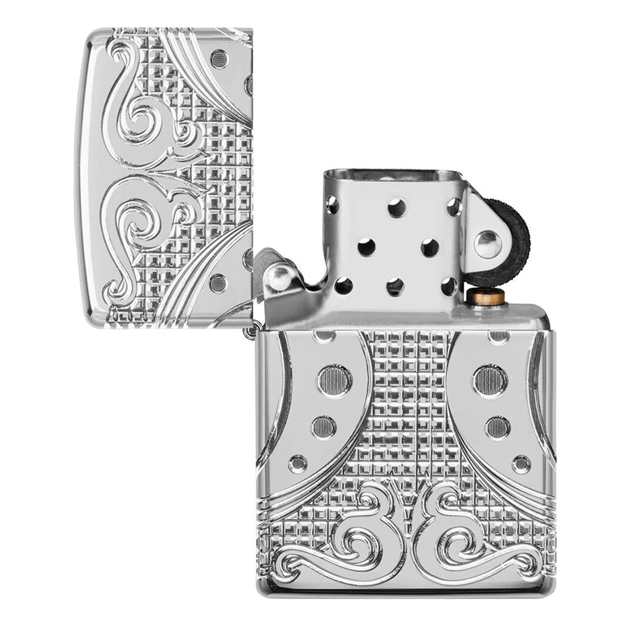 Bật Lửa Zippo 49037 – Zippo Armor Geometric Space Design High Polish Chrome