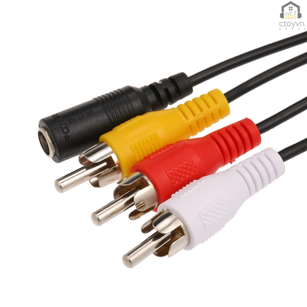 Đầu chuyển đổi từ HD sang AV CVBS 1080P sang AV cho NTSC PAL chuẩn TV máy tính PS3 VCR Monitor HD 2 AV CVBS