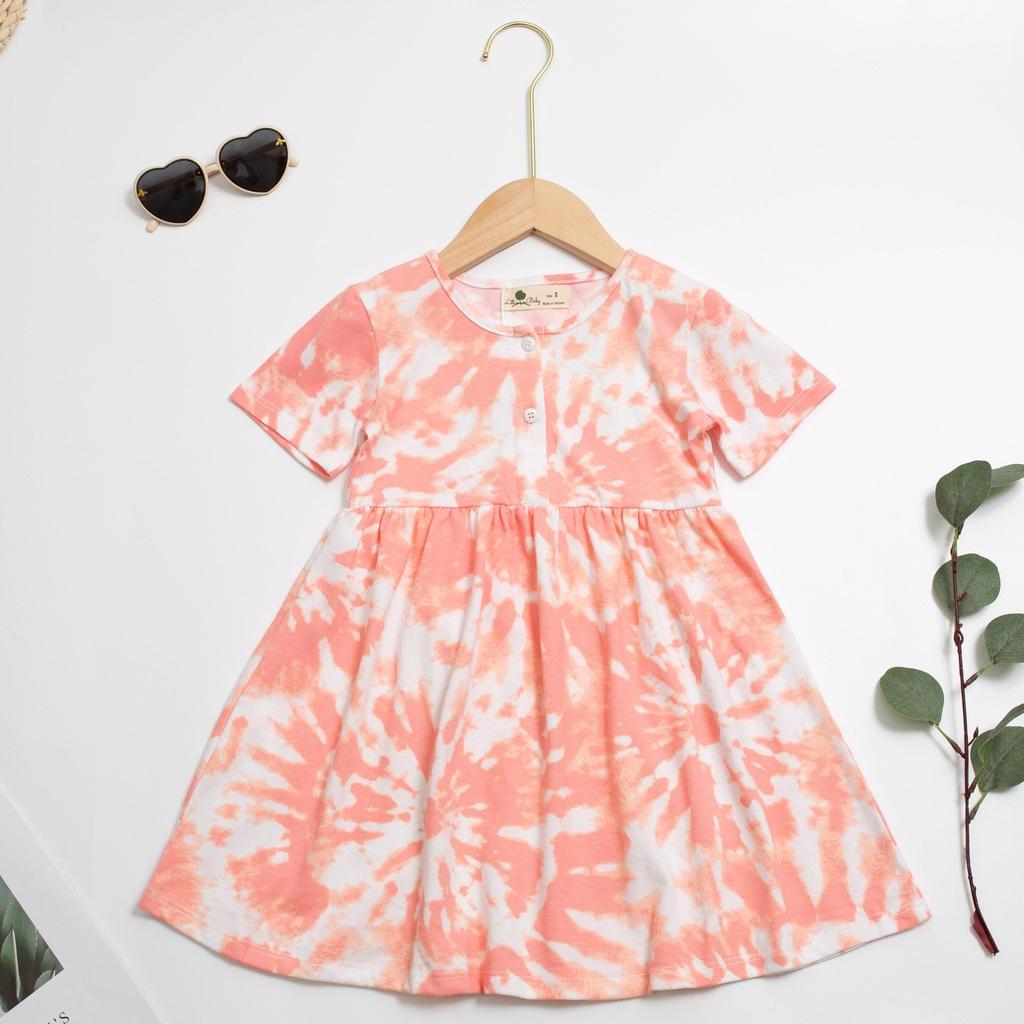 Váy Cotton 2 Cúc VVCV2302 Thương Hiệu Litibaby Size 2/12, Dành Cho Bạn Từ 11kg Đến 33kg