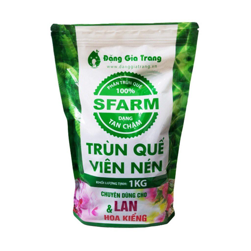 Phân trùn quế nén viên túi 1kg, hàng Đặng Gia Trang