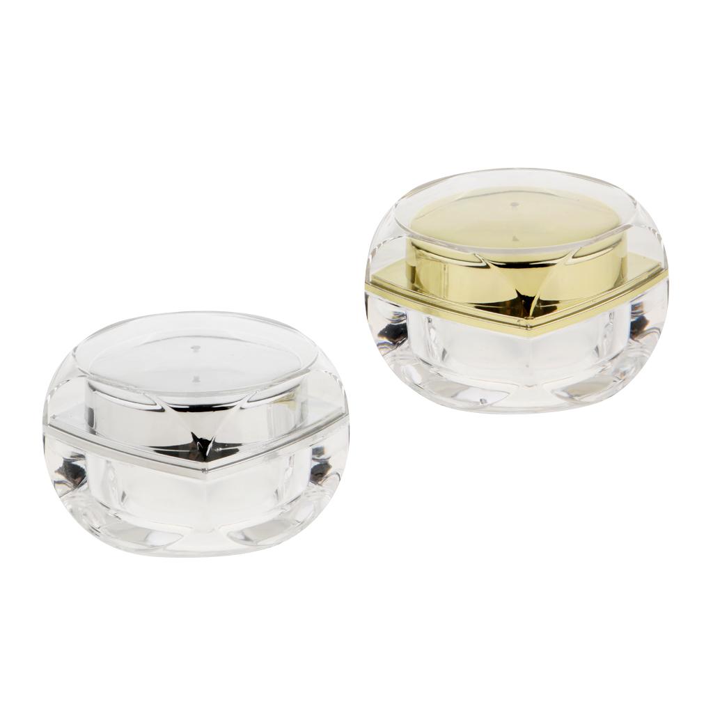 2pcs Empty Cream Lotion Case Jars Pot Body Cream Containers Refillable 5g