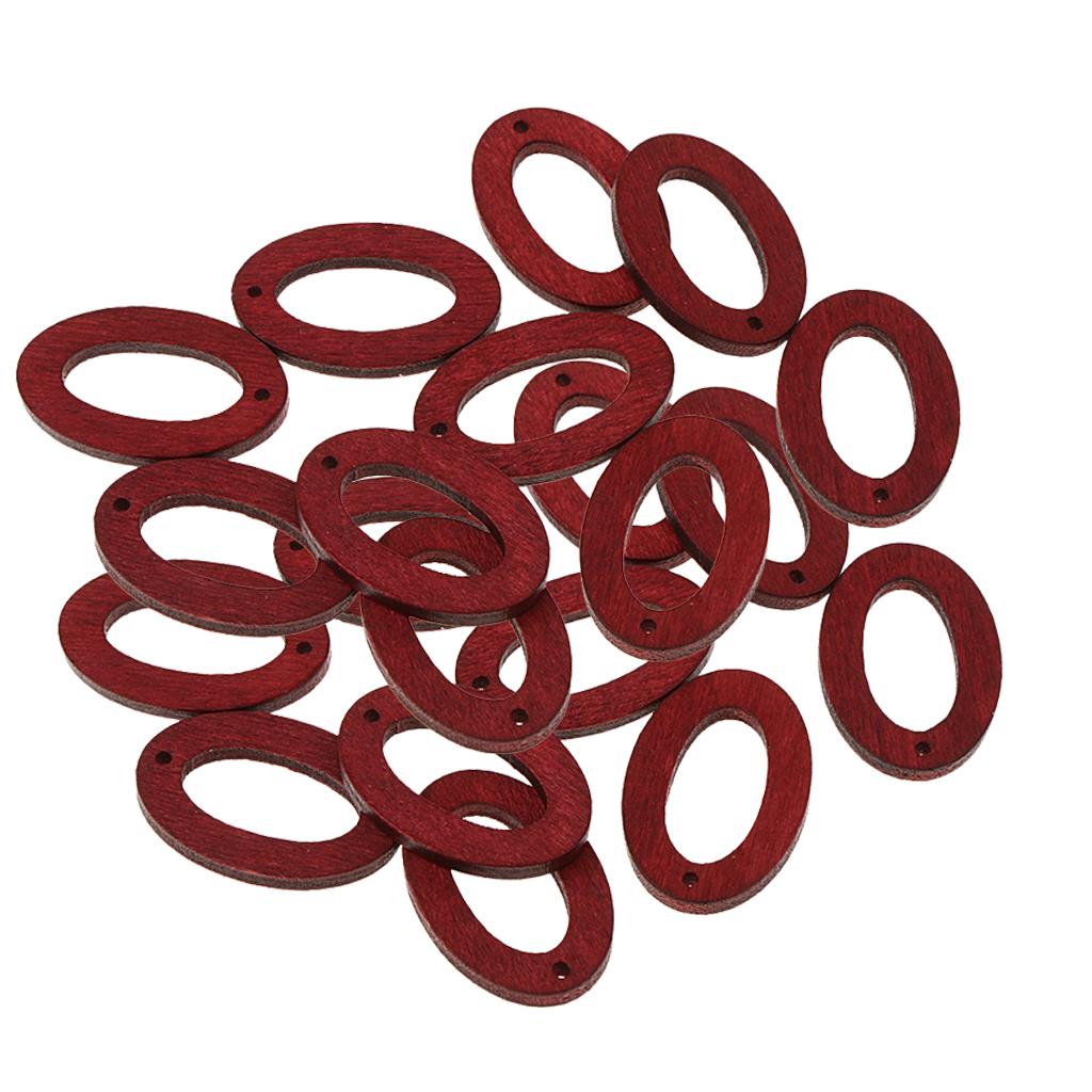 20 Pieces Oval Wooden Earrings Pendants DIY Jewelry Making Charms