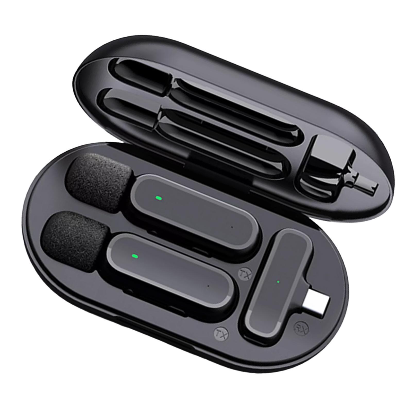 Professional Wireless Lavalier Mic DSP Noise Reduction for Vlog Interview Tiktok