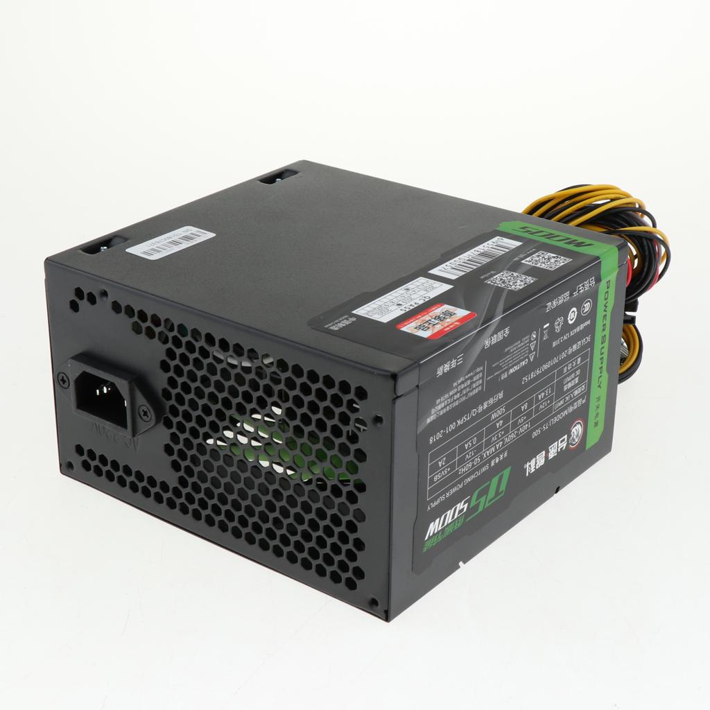 500W  Power Supply Unit PSU with Silent Cooling Fan for Desktop Computer