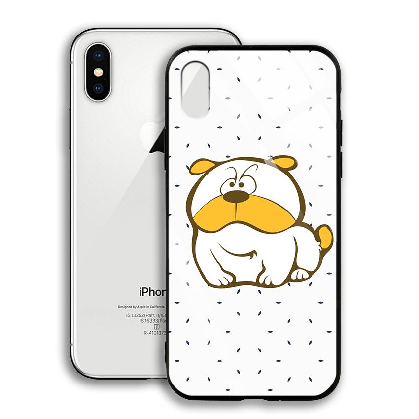 Ốp Lưng Kính Cường Lực cho điện thoại Iphone X / XS - 03005 7859 DOG11  - Cúc Họa Mi - Hàng Chính Hãng