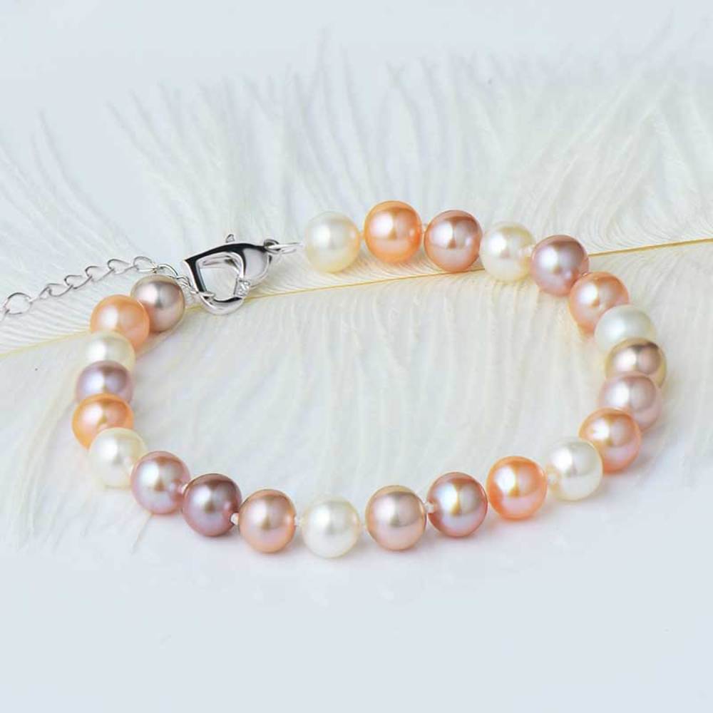 Vòng Tay Ngọc Trai Nước Ngọt Thiên Nhiên Cao Cấp - Sắc Màu Tình Yêu - Trang Sức Cô Tấm - COLORFUL PEARL - CTJ3810