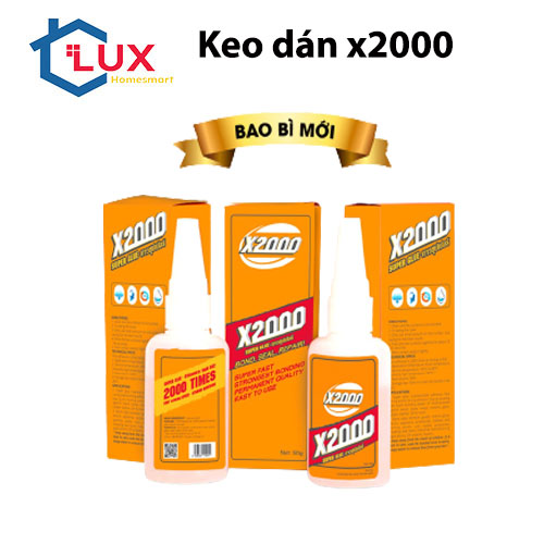 Keo dán x2000 siêu dính, keo dán đa năng chính hãng x2000 dán được mọi vật liêu an toàn với da tay