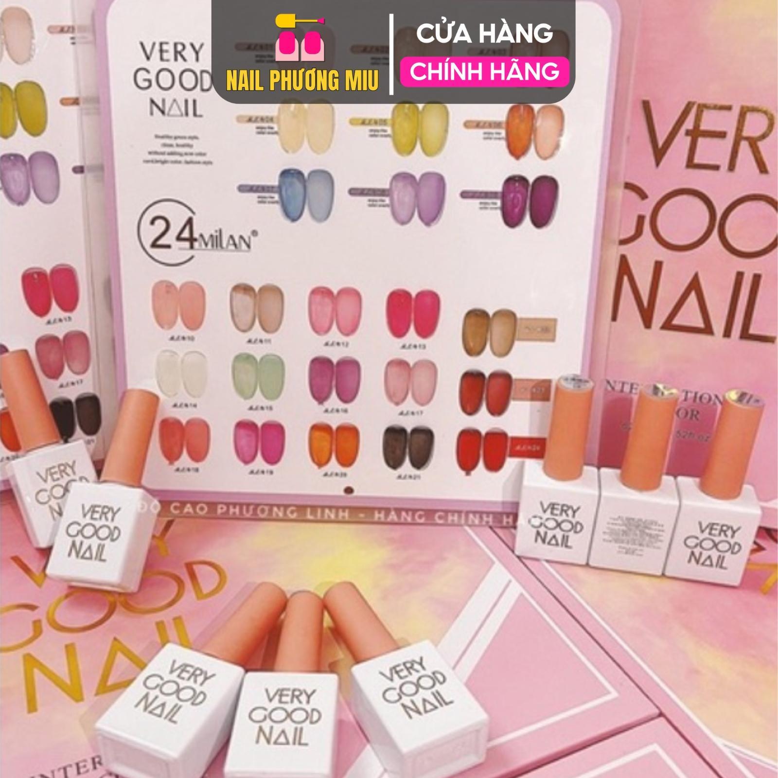 Set Sơn Thạch Very Good Nail 24 Màu Đậm Đặc, Tặng Bảng Màu Cao Cấp, Lên Màu Chuẩn Làm Nail Phương Miu Nữ Women