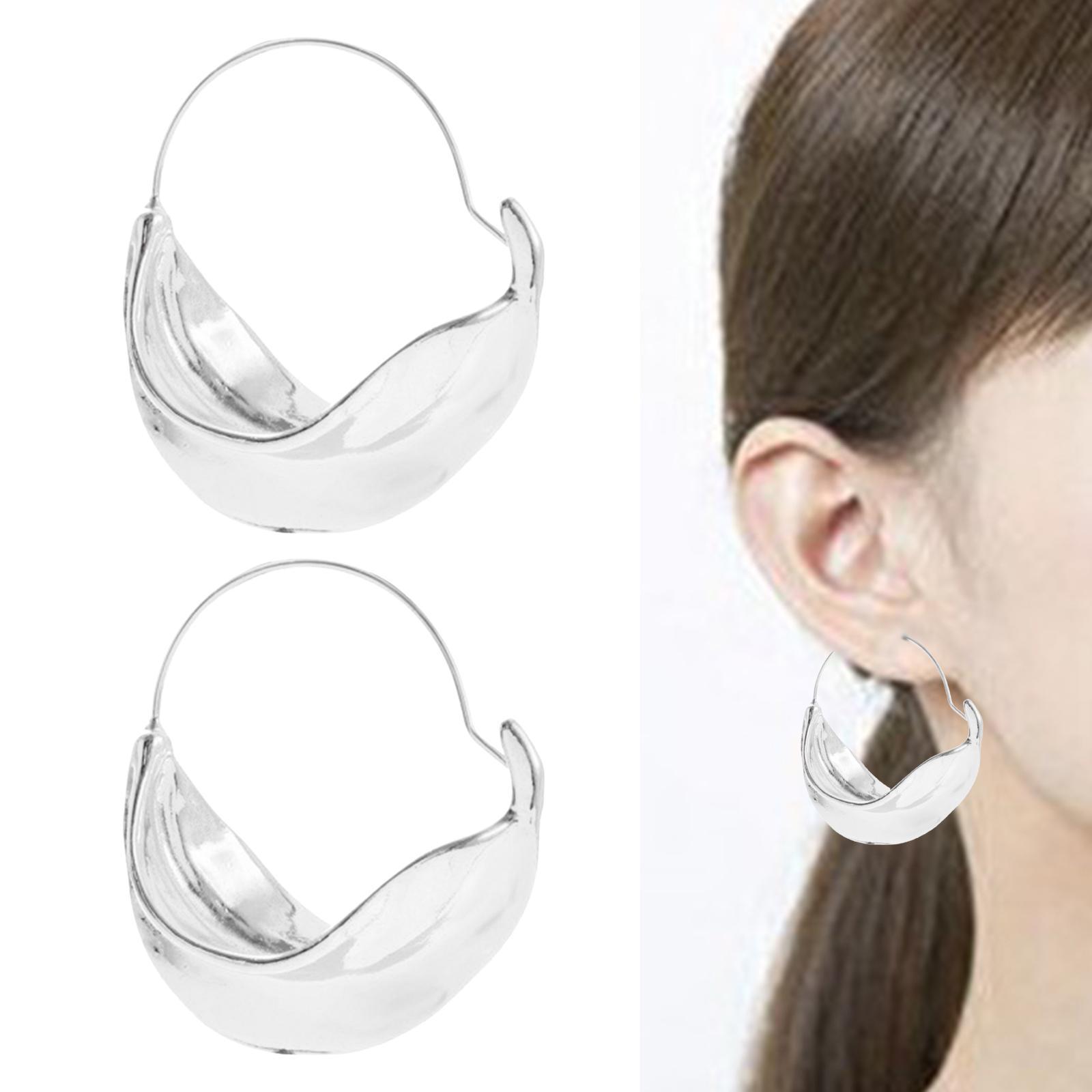 Hoop Earrings Drop Earrings Twisted Metal Chunky Statement Alloy Irregular Vintage Earrings Fashion Jewelry for Engagement Prom Dating Women