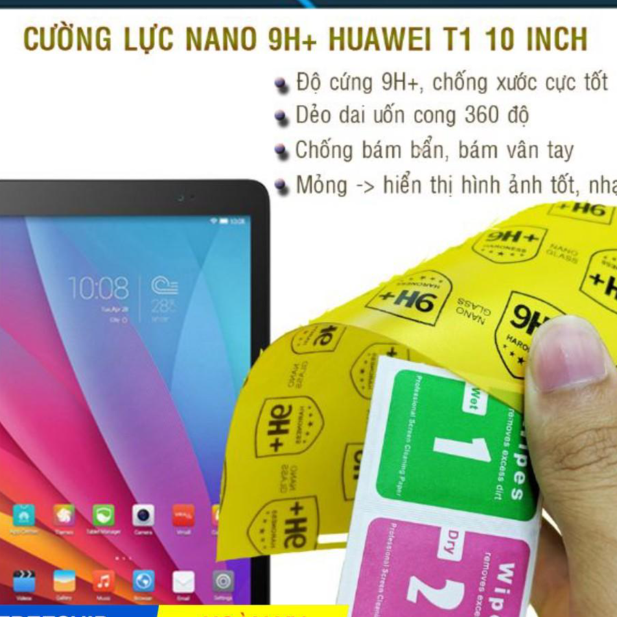 Dán cường lực dẻo nano 9H dành cho Huawei Mediapad T1 10 inch