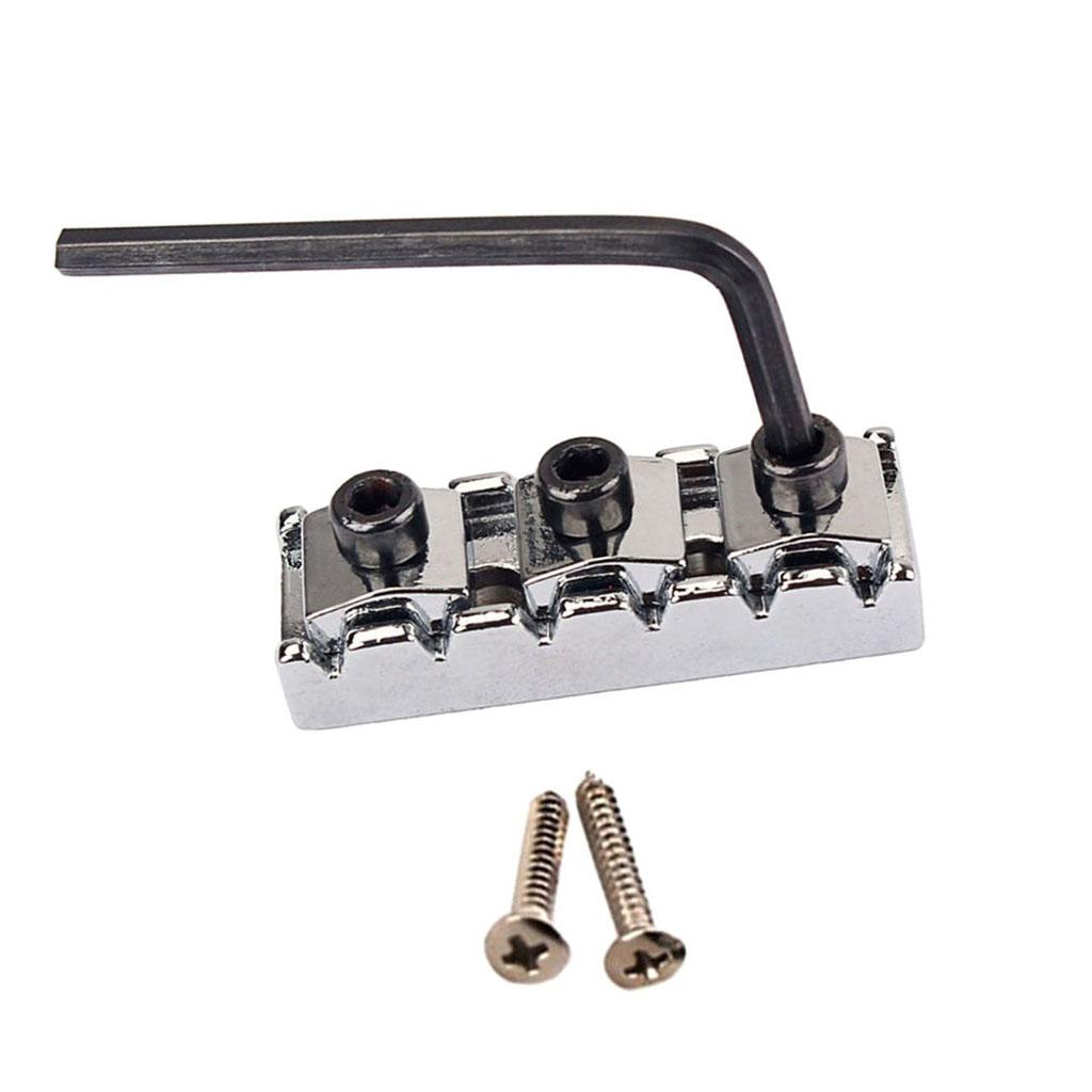 Sunnimix Đàn Guitar Điện Dây Khóa Đai Ốc Cho Tremolo Cầu 42 Mm Chrome