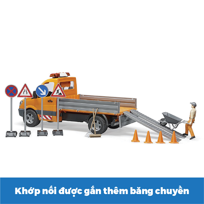 Đồ Chơi Mô Hình Xe Chuyên Chở Mercedes-Benz Với Tài Xế Và Bộ Phụ Kiện - Bruder - BRU02537