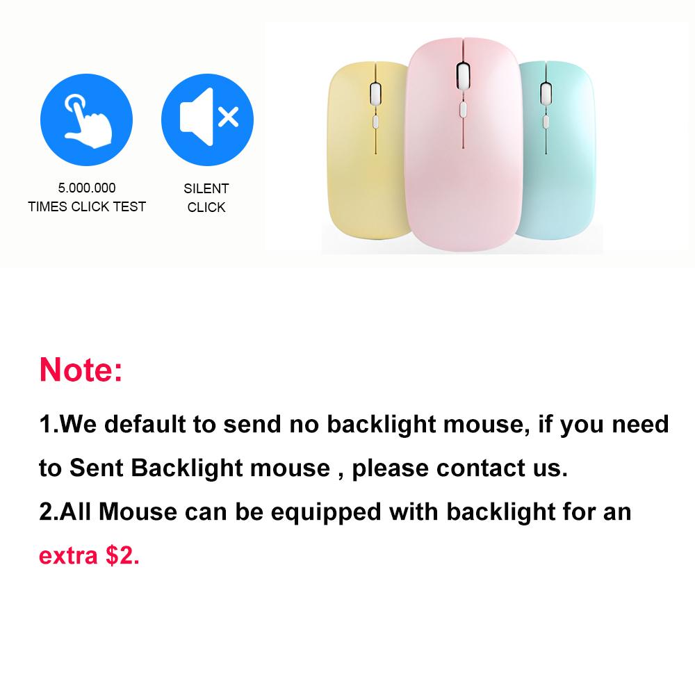 Chuột Bluetooth Không Dây Im Lặng PC Sạc 2.4Ghz USB Dành Cho Laptop Máy Tính Điện Thoại iPad Huawei Xiaomi Máy Tính Bảng IOS android
