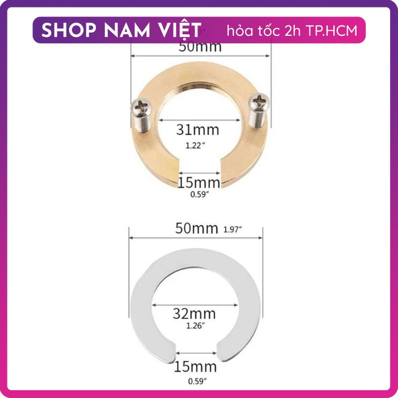 1 Bộ Đai Ốc Đệm Cao Su Cố Định Chân Vòi Nóng Lạnh, Rửa Chén, Lavabo (D32mm)