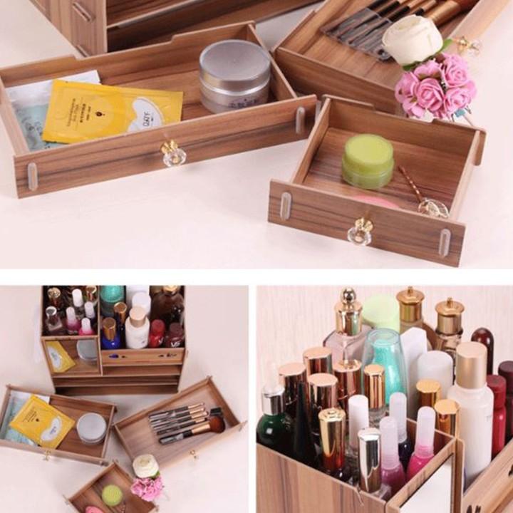 KỆ ĐỰNG MỸ PHẨM 4 NGĂN CÓ GƯƠNG