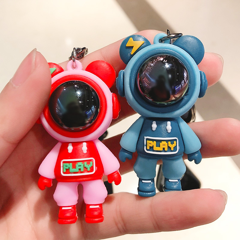 Móc khóa phi hành gia hình gấu hoạt hình dễ thương giá rẻ keychain spaceman astronaut cute đáng yêu MK03