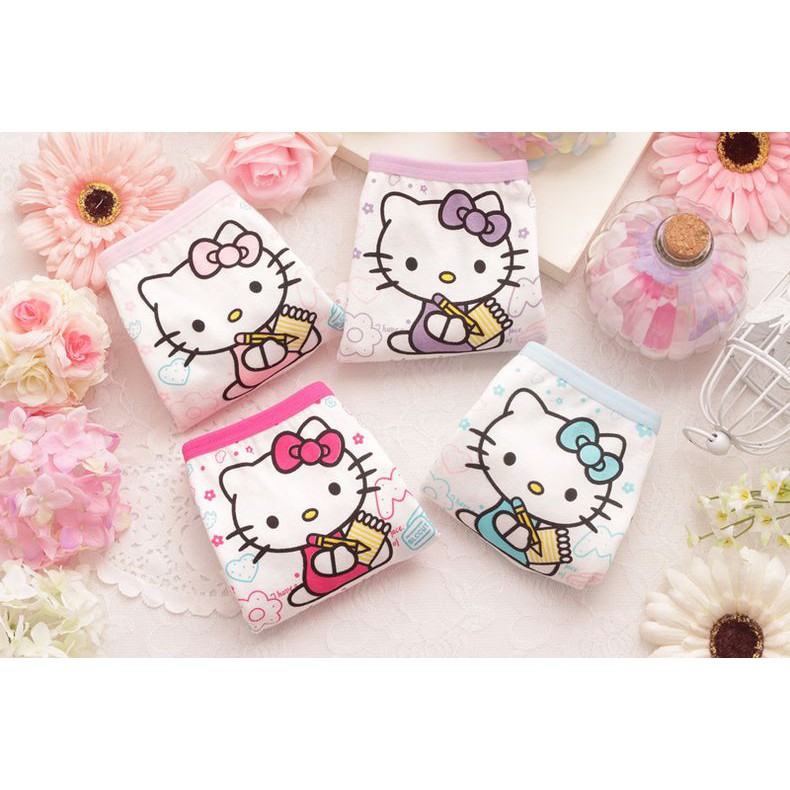 Set 4 chiếc quần CHIP TAM GIÁC hình mèo dễ thương cho bé gái