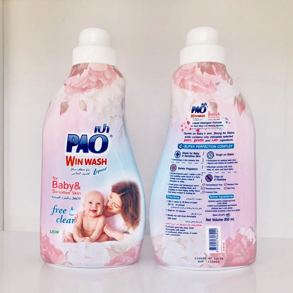 Nước giặt Pao Win Wash Liquid for baby (chai 850ml)