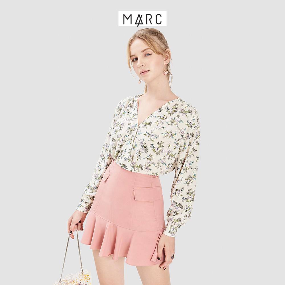 Váy nữ MARC FASHION mini hạ eo bèo nhấn nắp túi