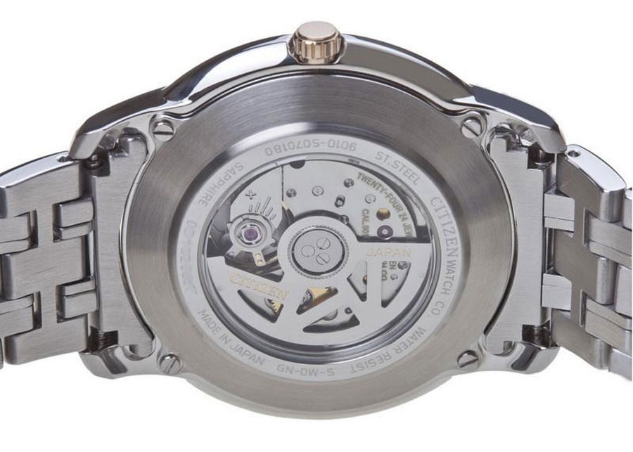 Đồng Hồ Nam Citizen Dây Thép Không Gỉ NB0024-54A - Mặt Trắng
