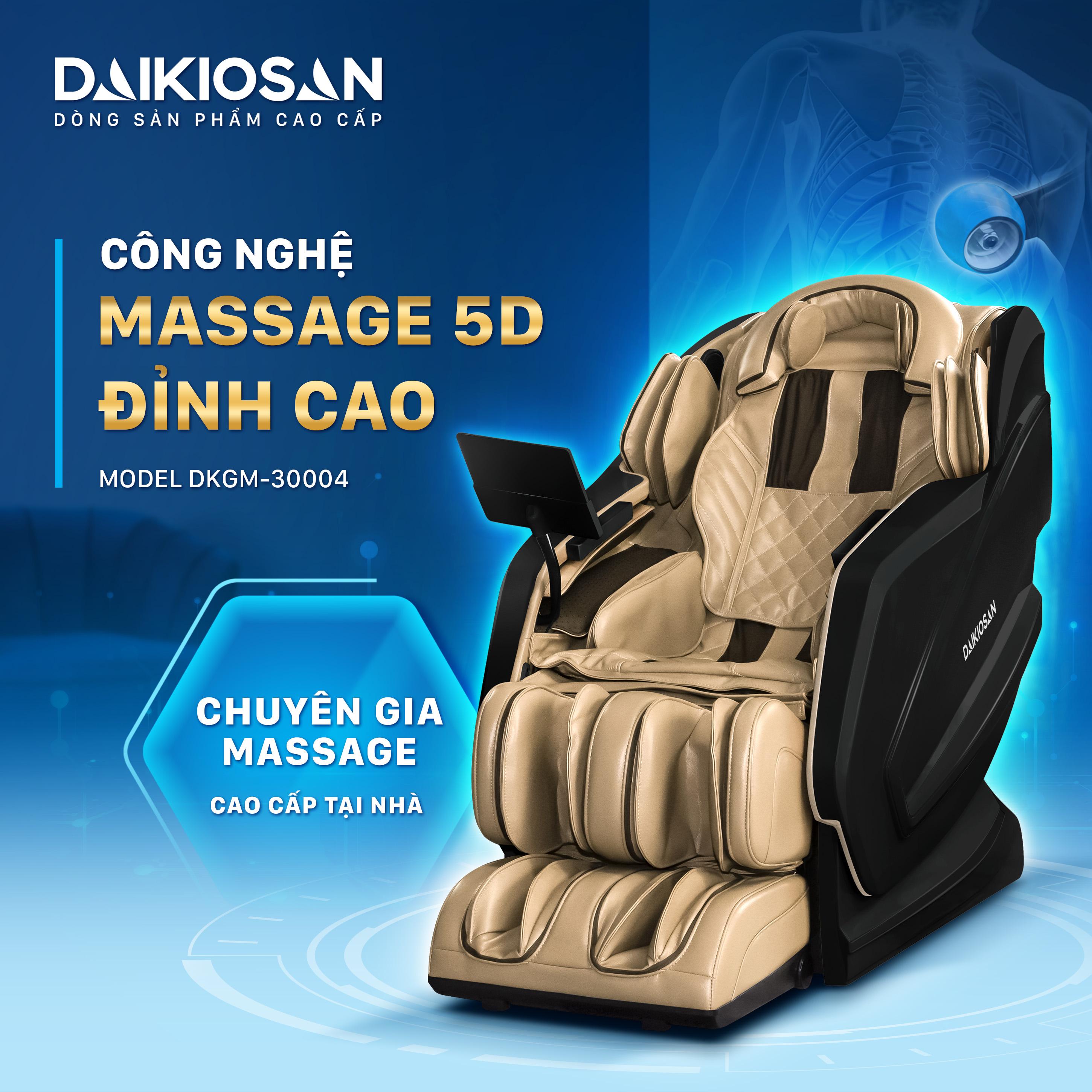 Ghế Massage Daikiosan DKGM-30004 Chế Độ Không Trọng Lực, Công Nghệ AI, Scan Cơ Thể, 5D Massage