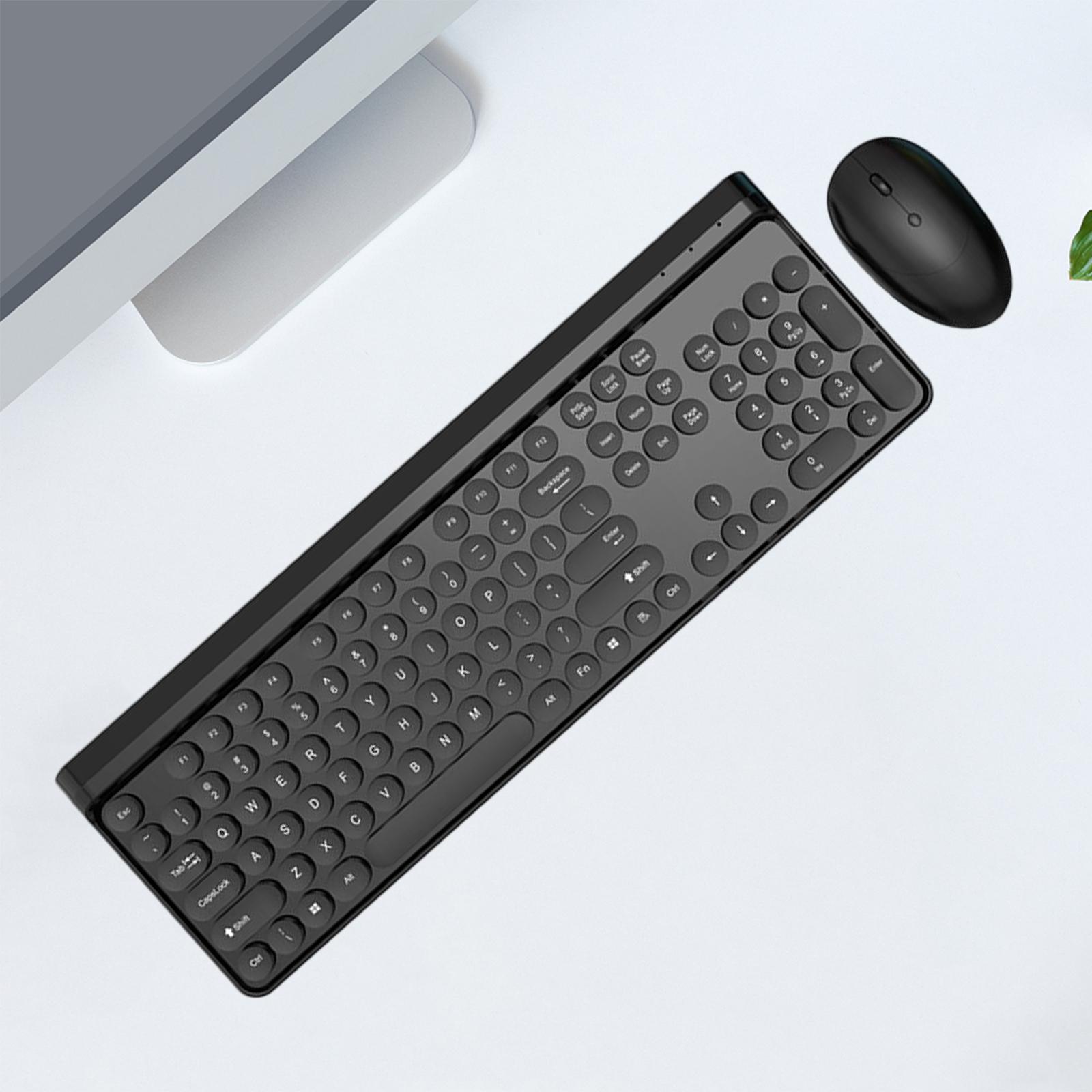 Portable Mini Multifunction 2.4G Wireless Bluetooth Keyboard Black