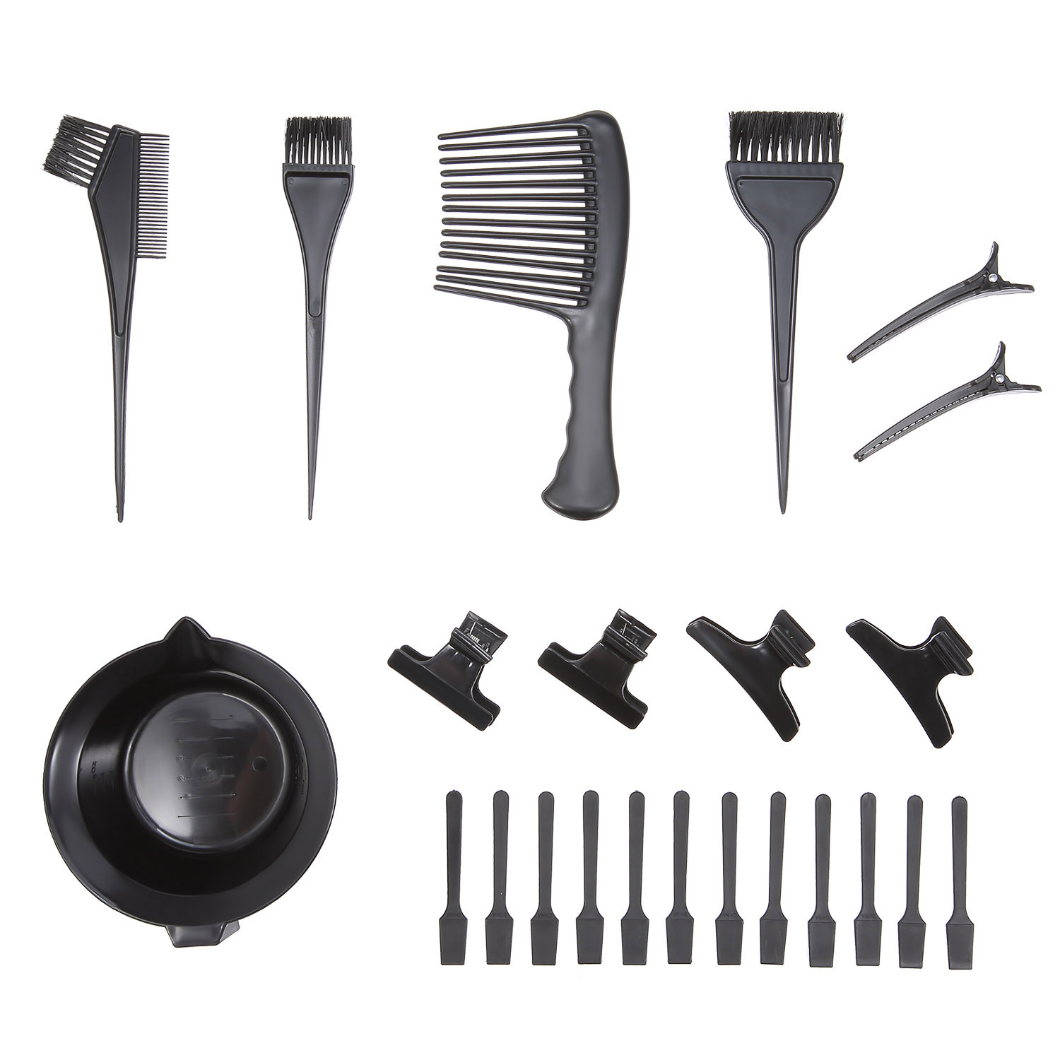 Mua 23Pcs Hair Dye Coloring DIY Salon Tool Kit Hair Tinting Bowl Dye Brush Comb Hair Clips Mixing Spatulas Hair Color Dye - Black Mua 23Pcs Hair Dye Coloring DIY Salon Tool Kit Hair Tinting Bowl Dye Brush Comb Hair Clips Mixing Spatulas Hair Color Dye - Black