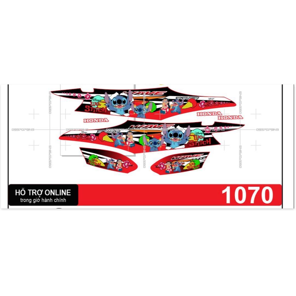 Tem rời dành cho wave 2016 hoạt hình stich